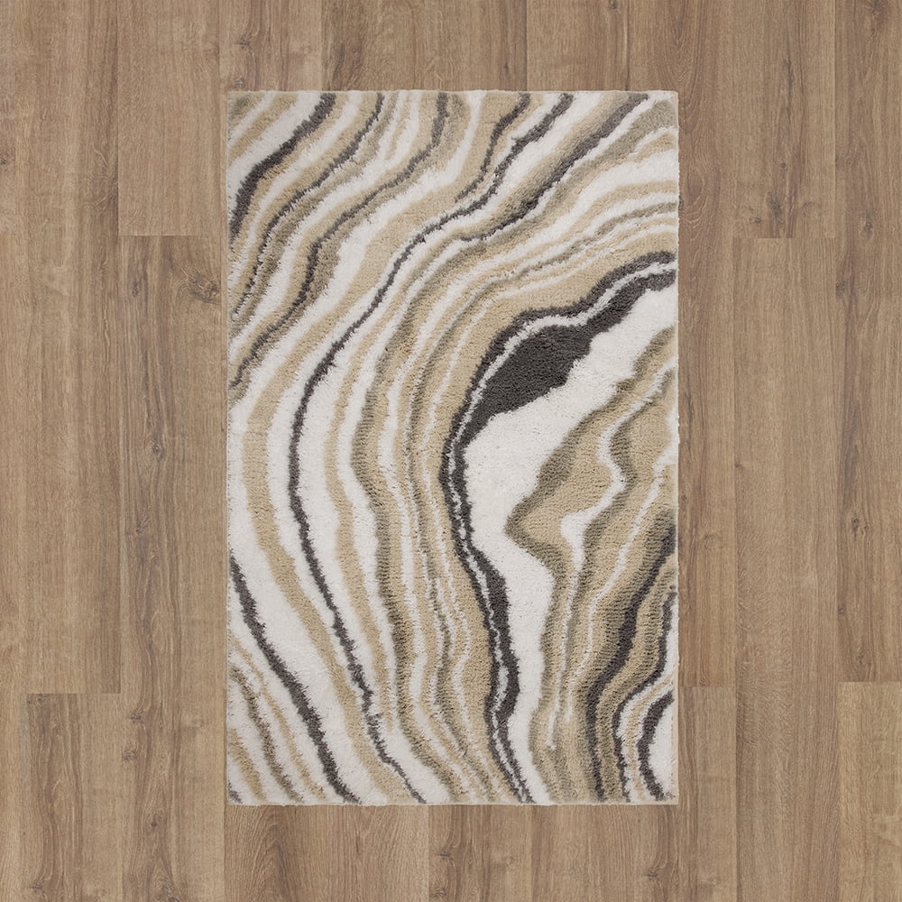 Mohawk Home Serpentine Bath Mat, Taupe, 2' 3" x 3' 9"