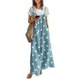 thumbnail image 2 of Polka Dot Jumpsuits for Women Summer Casual Boho Wide Leg Overalls Loose Fit Sleeveless Rompers with Pockets(Sky Blue,XL）, 2 of 8