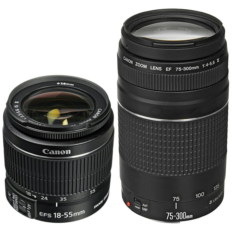 Cámara Digital Canon EOS REBEL T7 18-55IS + 75-300+MAL+TARJ