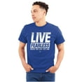 thumbnail image 3 of Live Fearless For Jesus Christian Men's Graphic T Shirt Tees Brisco Brands S, 3 of 6