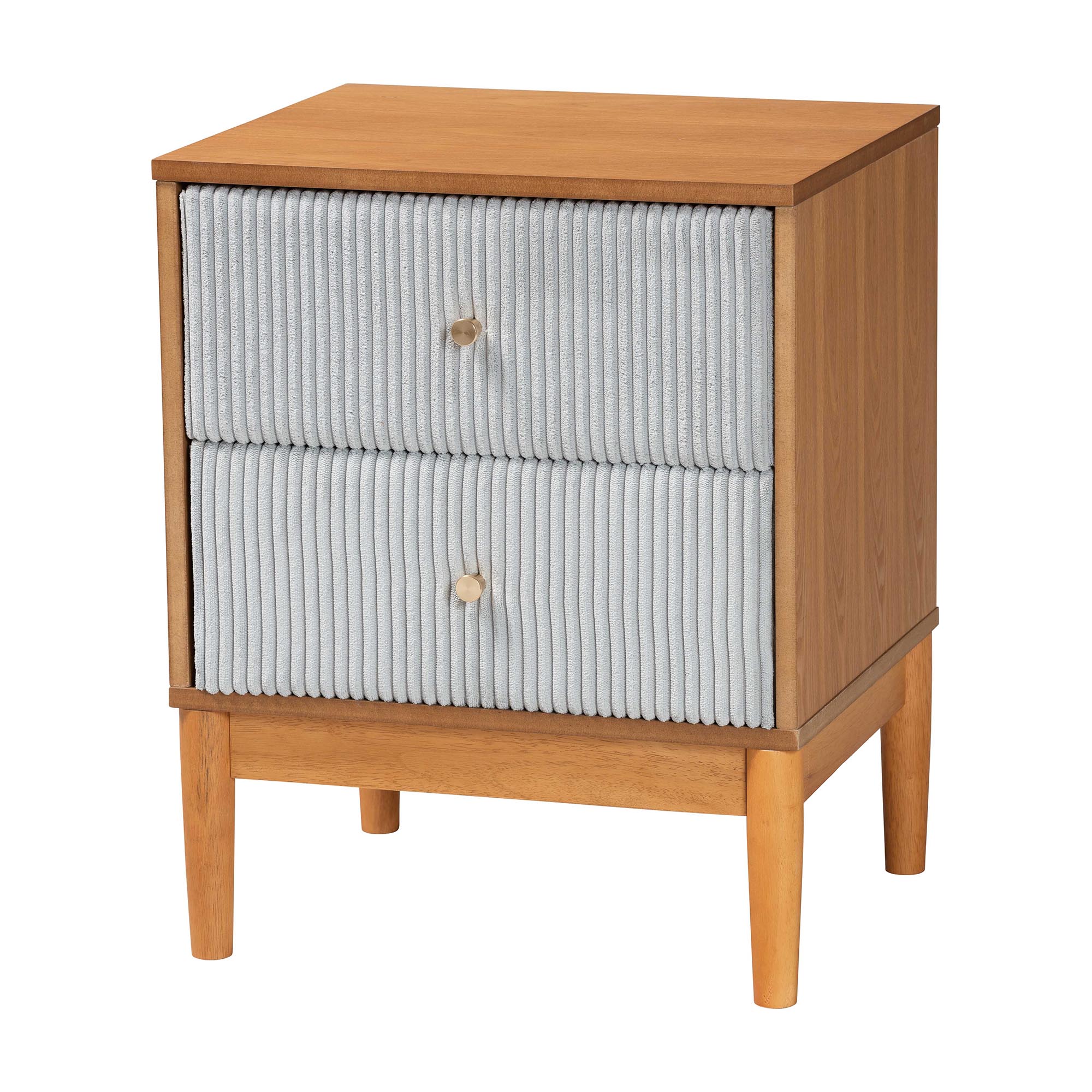 Baxton Studio Taylin Mid-Century Bedroom Set, Queen, Grey