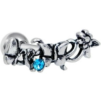 Body Candy 16G Womens Stainless Steel Blue Butterflies Cartilage Earring Helix Tragus Jewelry 1/4"