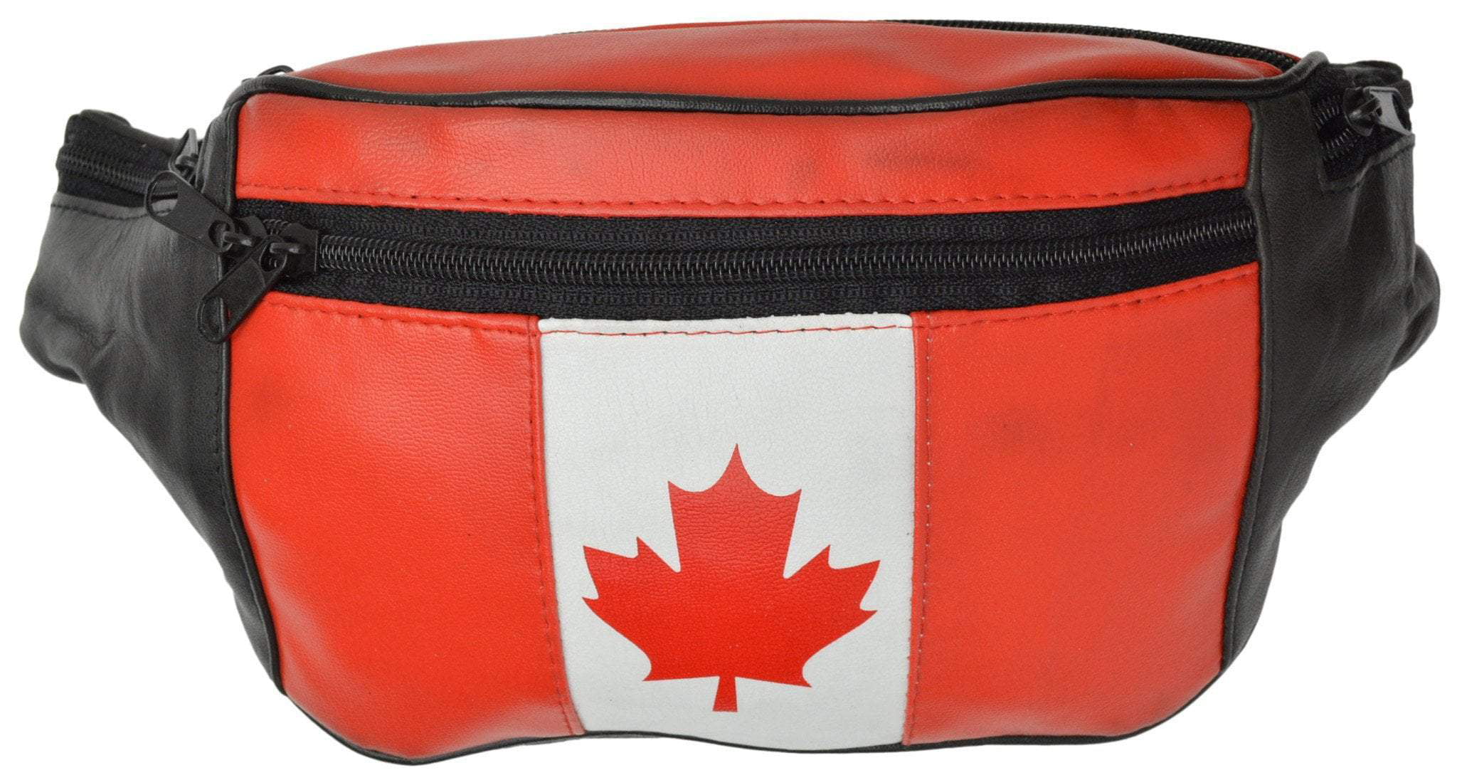 Fanny Pack Waist Bag Purse with Water bottle Lot of 12 Canada/Canadian FLAG NEW 
