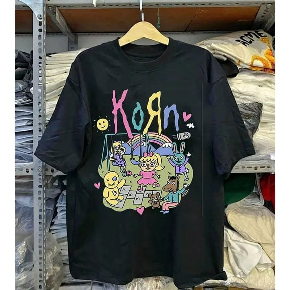 Korn rock band music unisex vintage style t shirt for men Tshirt, S
