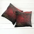 thumbnail image 6 of Ambesonne Christmas Throw Pillow Cover 2 Pack, Yuletide Celebration, 18", Yellow Ruby Burgundy, 6 of 7