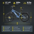 thumbnail image 5 of ESKUTE C200 70-Mile Electric Bike for Adults with 840Wh Removable Battery, 500W Peak Power Ebike, Up to 20MPH Speed, 26" Tires, 7-Speed Step-Over E-Bicycle,Blue with Phonebag & Lock, UL2849 Class 2, 5 of 8