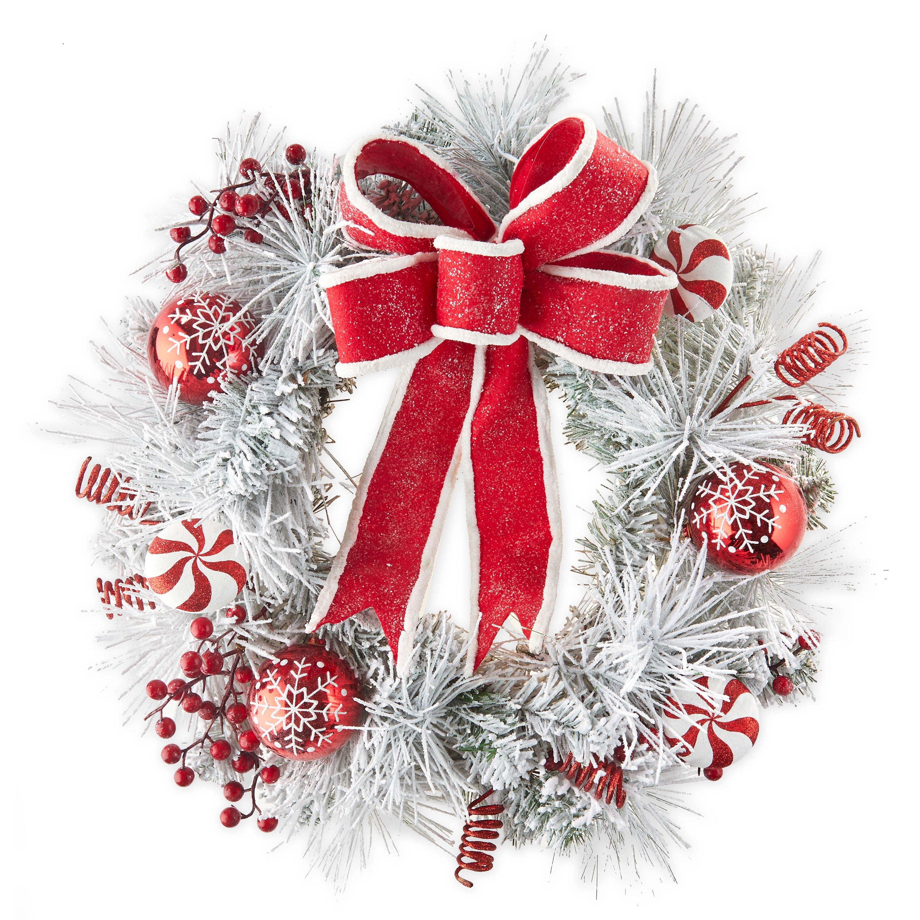 Holiday Time 22 Inch Frosted Wreath