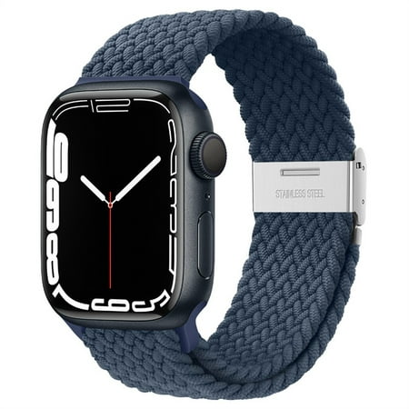 Stretchy Braided Loop Compatible with Apple Watch Bands 44mm 40mm 41mm 45mm 38mm 42mm 49mm Women Men, Solace Elastics Stretch Nylon Sport Strap Wristband for iWatch Bands Series 9 8 7 6 5 4 3 2 1 SE