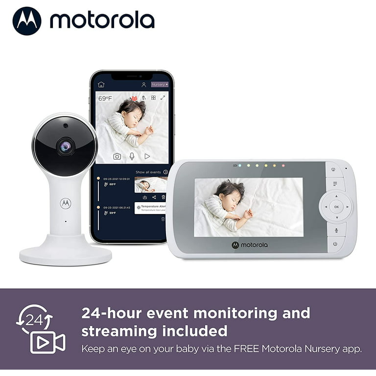 Motorola VM64 HD 1080p Wi-Fi Baby Monitor w/ 4.3" Color Screen & Zoom Camera | Two-Way Talk - Walmart.com