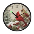 thumbnail image 2 of Voice Activated Clock with Glow Light 12 Inch Large Silent Wall Clock Battery Operated for Home Decor Bird and Snow-covered Trees, 2 of 8