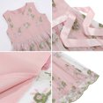 thumbnail image 7 of IBTOM CASTLE Flower Girl Dress Lace Embroidery Birthday Party Wedding Dresses Kids Formal Bridesmaid Tulle Dresses Princess Pageant Floral Gown Pink, 7 of 7