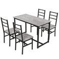 thumbnail image 6 of 5-Piece Modern Dining Table Set for 4,Wood Kitchen Table Chairs Set for Small Place, Kitchen, Dining Room,Gray, 6 of 6