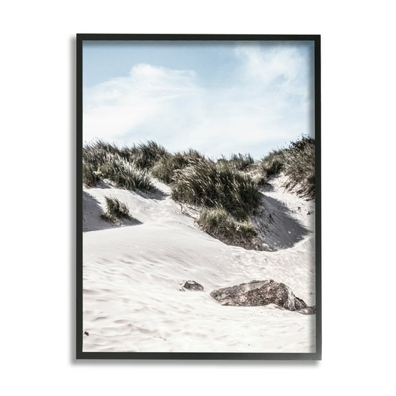 Stupell Industries Summer Sand Dunes Nature Photography Black Framed Art Print Wall Art, 11 x 14