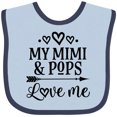 thumbnail image 3 of Inktastic Mimi and Pops Love Me Girls Baby Bib, 3 of 4