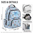 thumbnail image 4 of KEIAHUAN Blue Bow Volleyball Boys Backpack Set for Kids, Durable & Lightweight, 4pcs Back to School Kit, 17 Inch Daily Backpack, Ideal Supplies for 6-8 Students, Partition Pencil Case Included, 4 of 7