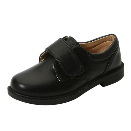 adviicd Baby Boy Dress Shoes Boys Dress Shoes - Classic Lace-Up Oxford Casual Dress Formal Shoes (Grey 13.5)