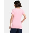 thumbnail image 3 of Time and Tru Women's Maternity Non Shirred Tee with Short Sleeves, Sizes S-XXL, 3 of 5