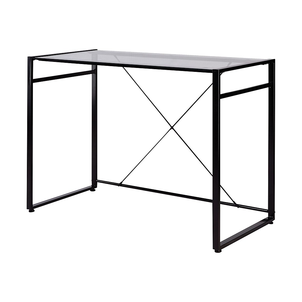 Staples Axis Glass Desk Black 1544944 Walmart Com Walmart Com