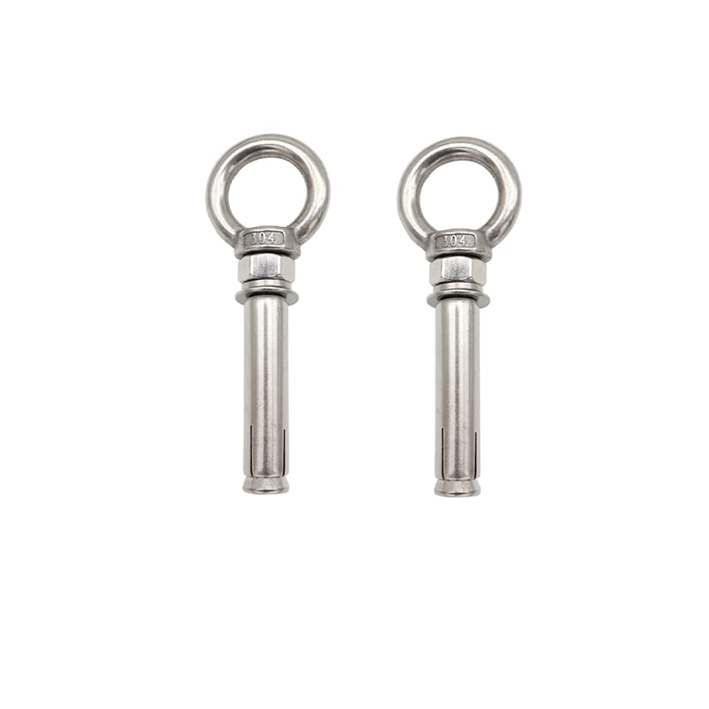 M8x80mm Ring Lifting Expansion Anchor Eyebolt 2 Pack Expansion Bolts