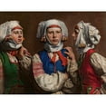 thumbnail image 3 of Józef Smoliński 14x12 Black Modern Framed Museum Art Print Titled - Three Women in Folk Attires, 3 of 5