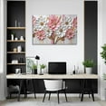 thumbnail image 3 of Flower Canvas Art Flower Picture Bathroom Wall Decor Fraemd Floral Painting Vintage Artwork for Living Room Office Home Decoration Gallery Wrapped Ready to Hang(Flower-3,12.00"x18.00"), 3 of 6