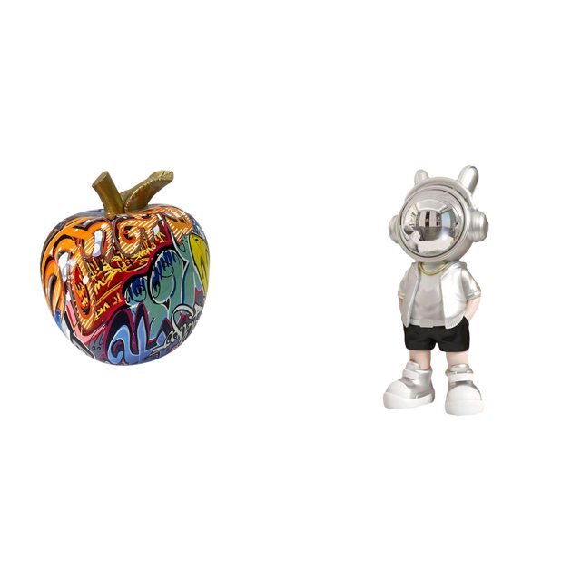 Figura decorativa de resina, mini adorno, , diseño único pintado, ideal para estantería de oficina, hogar, dormitorio, escritorio, regalo.