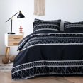 thumbnail image 2 of Duvet Cover Queen Ultra Soft Brushed Microfiber Queen Duvet Cover Set Pieces Breathable Queen Bedding Sets with Zipper Closure and Corner Ties Grey Striped, 2 of 7