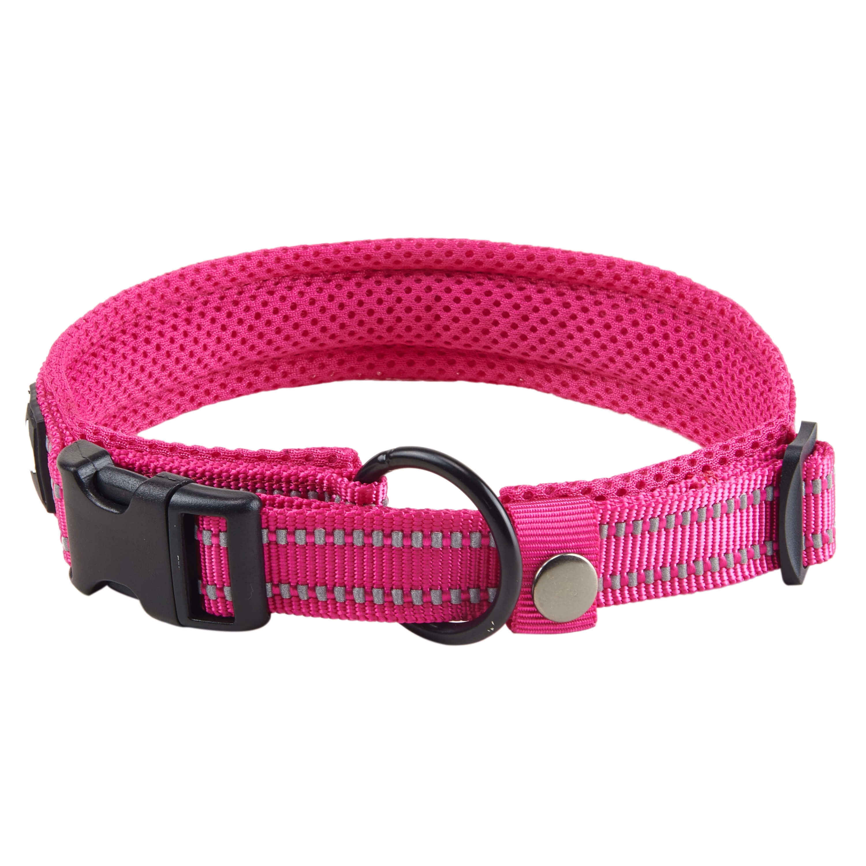 Truelove Reflective Dog Collar with Plastic Clipin Buckle, Highgrade