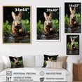 thumbnail image 4 of Designart "Energetic Rabbit Hopper" Animals Floater Framed Wall Art Print, 4 of 7