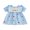 Sky Blue, variant on RUINIXCW Toddler Baby Girl Back to School Dress Kids Pre Kindergarten Outfits Baby Girls First Day of School Outfit Letters Embroidery Short Sleeve Stripes Summer Dress