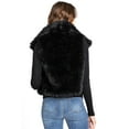 thumbnail image 6 of Love Tree Women's Juniors Soft Faux Fur with Side Pockets Vest (Black, Small), 6 of 6