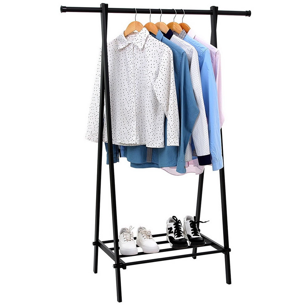 SEGMART Garment Rack, Heavy Duty Black Metal Coat Rack Shoes