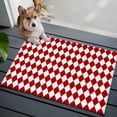 thumbnail image 3 of Red Plaid Entryway Rug 2'x3'&nbsp; Non Slip Front Door Mats, Modern Minimalist Geometric Gingham Checkered Entrance Rugs Indoor Outdoor Carpet, Washable Floor Mats Small Area Rug for Bedroom Kitchen, 3 of 8