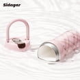 thumbnail image 6 of Sidagar 24oz Ceramic Lined Stainless Steel Insulated Tumbler with Handle, Leak-Resistant Lid, Pink, 6 of 9