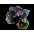 thumbnail image 2 of Black and Starlight Gemini Mini Dice with Red Colored Numbers 10mm (3/8in) Set of 7 Chessex, 2 of 2