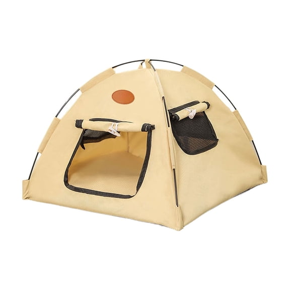 ICQOVD All Season Pet Tent Bed for Cats and Dogs Semi Enclosed Washable Camping Style Shelter Indoor Outdoor Travel Sleeping House for Small and Medium Pets