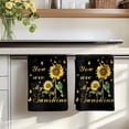 thumbnail image 7 of Sunflower Kitchen Towels Set of 4, Vintage Botanical Absorbent Dish Towels for Kitchen, Microfiber Hand Towel, Quick Drying Tea Towel for Cleaning Decorative Dishcloths Farmhouse Floral Black, 7 of 7