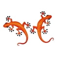 thumbnail image 2 of 2 piezas de decoración de pared de gecko de hierro, adorno artesanal de moda, arte de pared de gecko Naranja, 2 of 9