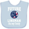 thumbnail image 3 of Inktastic Future Lineman Like Daddy Boys Baby Bib, 3 of 4