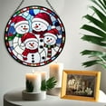 thumbnail image 6 of Snowmen Families Stained Glass Suncatcher, Snowmen Families Glass Suncatchers for Windows For Merry Christmas, 6 of 7
