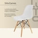 thumbnail image 3 of Comedor con Mesa en Vidrio Negro Moderna + 4 Sillas Eames blanco, 3 of 8