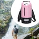 thumbnail image 1 of Bolsa seca de 10 l, cómoda, resistente, con compartimento transparente, mochila flotante, impermeable, para acampar, pescar, hacer senderismo, rafting Rosa claro, 1 of 8