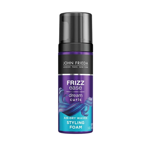 John Frieda Frizz Ease Dream Curls Air Dry Waves Styling Foam 5oz Curl Defining Frizz Control, Hair Product for Curly & Wavy Hair
