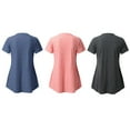 thumbnail image 5 of Youmylove Women Maternity Short Sleeve Side Button Crew Neck Solid Color Nursing Tops T-Shirt Tee Shirts For Breastfeeding 3-Pack Comfy, 5 of 8