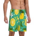 thumbnail image 2 of Logiee fruits Print Men's Pajama Shorts with Drawstring & Pockets,Sleep Shorts for Men,Sleepwear Bottoms,Elastic Waistband Loungewear-Medium, 2 of 6