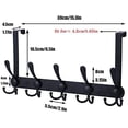 thumbnail image 5 of Coat Rack for Door, Door Coat Rack, Door Coat Hook, Wall Mounted Coat Rack, No Drill Stainless Steel Coat Rack, Black, 5 of 5