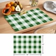 thumbnail image 6 of Green White Plaid Placemats Set of 6 Simple Style Place Mats Table Mats Kitchen Dining Home Outdoor Party Table Decoration, 6 of 9