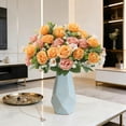 thumbnail image 6 of Taicans Artificial Roses Bouquet,11" Realistic Silk Rose Bush with Green Leaves,Faux Floral Stems for Wedding Bouquets,Centerpieces,Home Decor,Party,Table Arrangements,Indoor Outdoor Use, 6 of 7