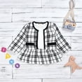 thumbnail image 7 of ibuvkizy Girls Summer Dresses Clearance Baby Princess Dress Toddler Kids Baby Girls Plaid Skirt Set Long Sleeve Jacket Coat Top Toddler Birthday Party Gown Kids Cute, 7 of 7