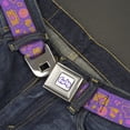 thumbnail image 2 of Furby Belt, Seatbelt Buckle Belt, Furby Icons Collage Purples Orange Pinks, Youth 22 to 32 Inches, 2 of 9